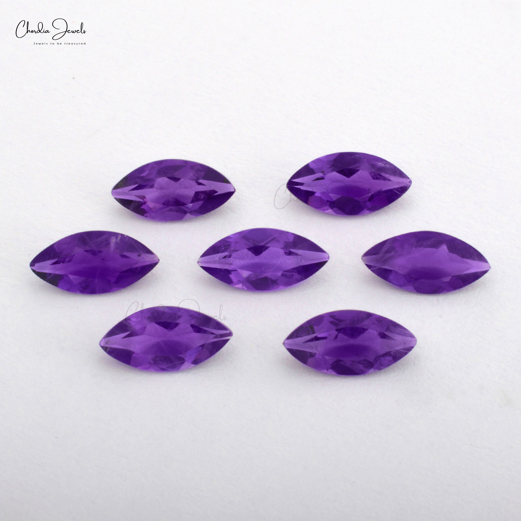 8X4MM 100% Natural Loose African Amethyst Cut Gemstone for Pendant, 1 Piece