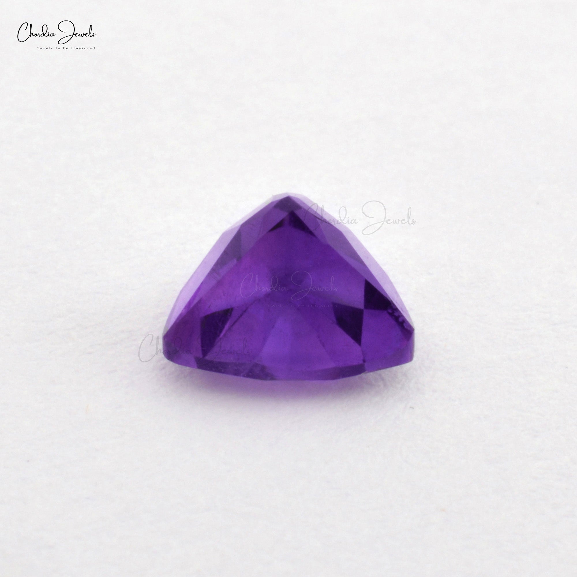 3MM Trillion Cut Natural Amethyst Gemstone for Jewelry Making, 1 Piece