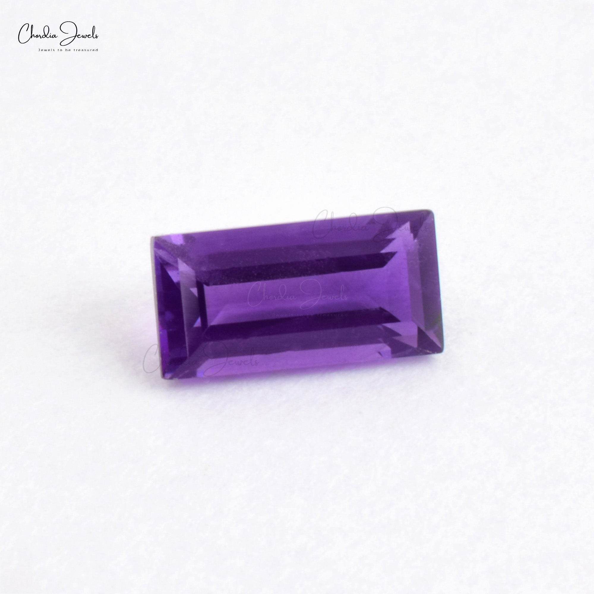 4X2MM AAA Quality Natural Amethyst Baguette Faceted Loose Gemstone, 1 Piece