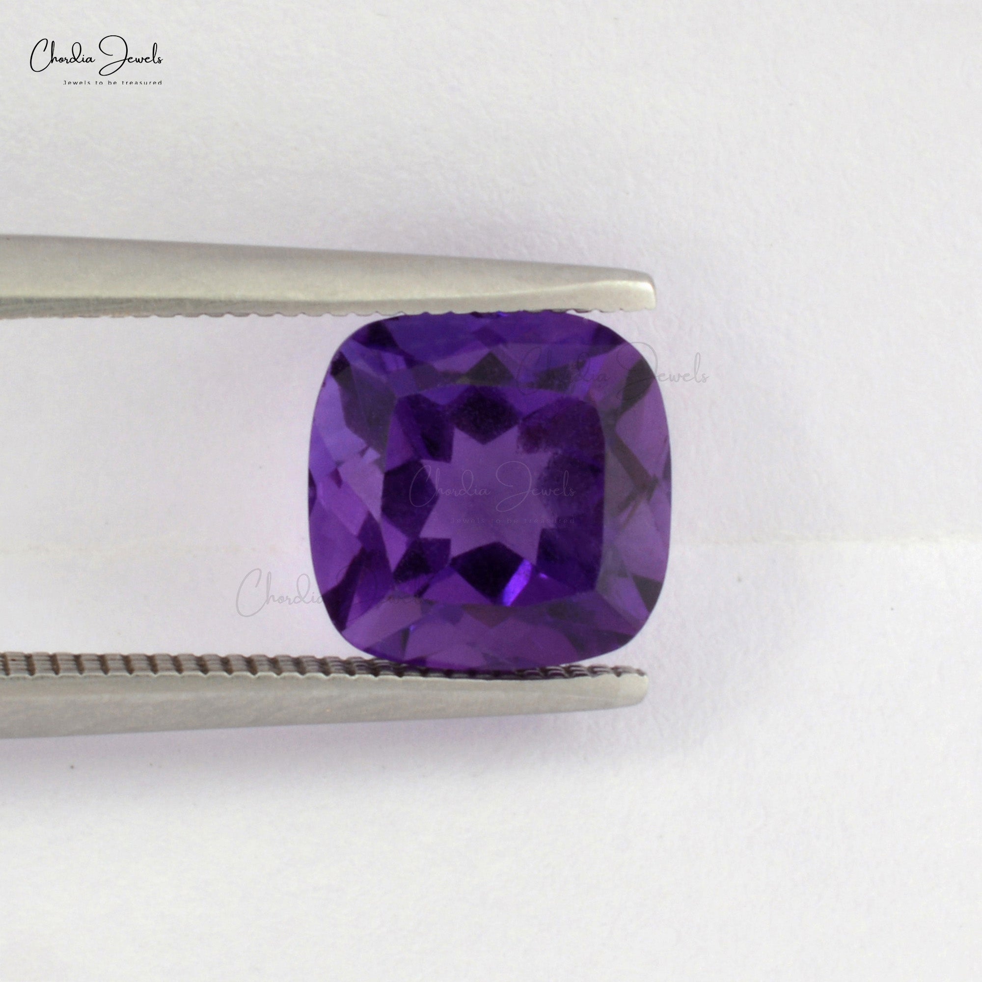 6MM Loose High Quality Amethyst Faceted Cushion for Jewelry Setting, 1 Piece