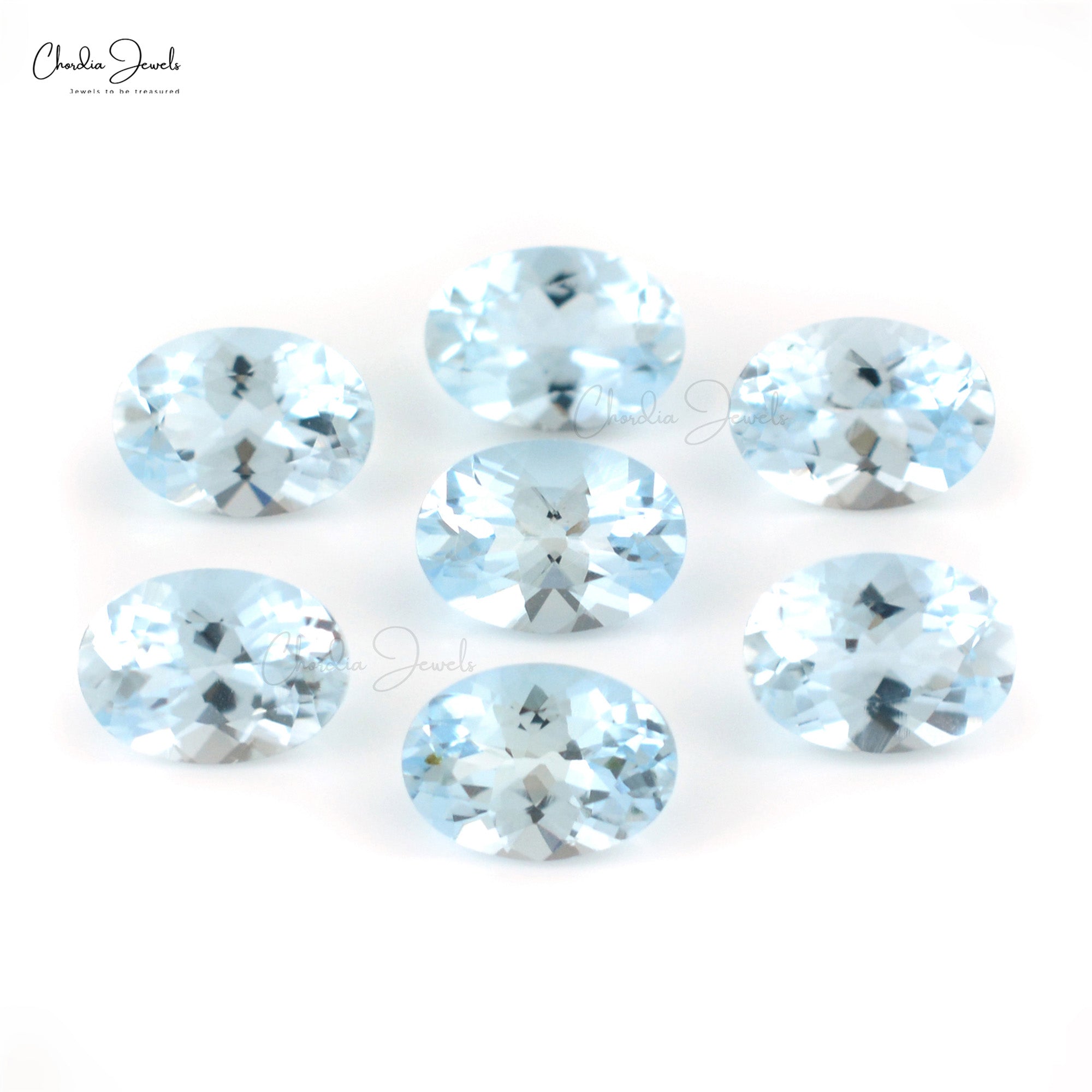 9x7mm Oval Cut Aquamarine March Birthstone From Brazil For Jewelry, 1 Piece