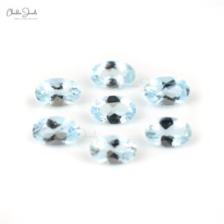 5x3 AA Quality Aquamarine Oval Cut Wholesale Price Gemstone, 1 Piece