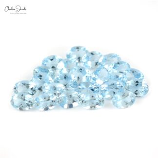 100% Natural Aquamarine Faceted Oval Cut Gemstone Wholesale Price, 1 Piece