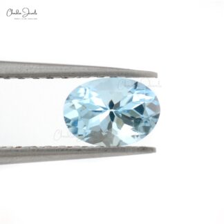 2 Carats AAA Grade Natural Aquamarine Oval Cut , 1 Piece