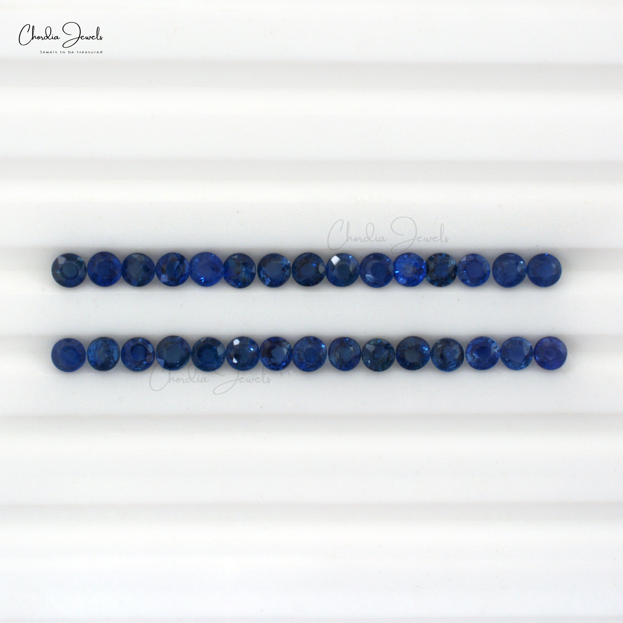 Precious Gemstone 2.60 mm – 2.90 mm Round Brilliant Cut Blue Sapphire For Jewelry, 1 Piece