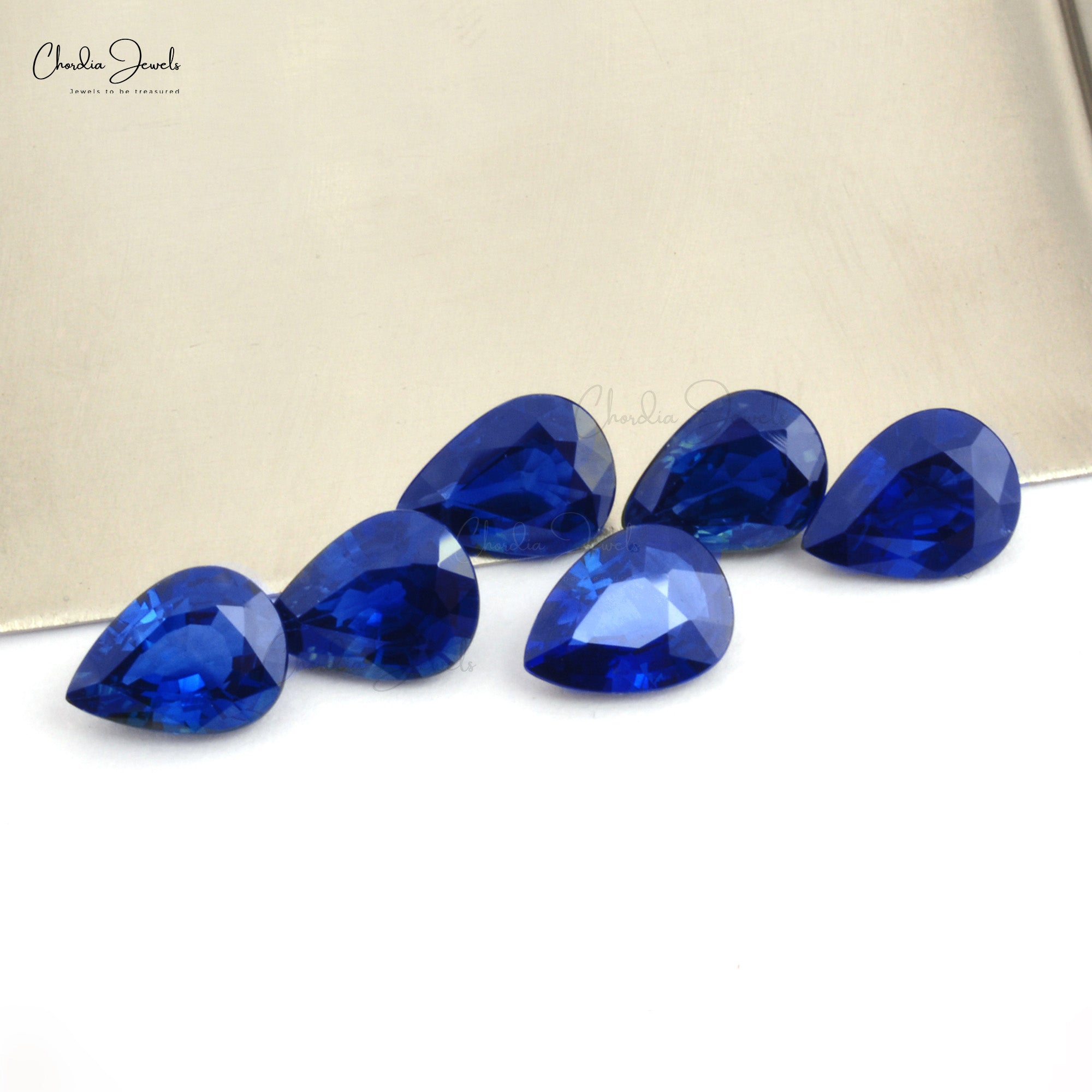 Royal Blue Sapphire Genuine 1 Carat Pear For Gemstone Jewelry, 1 Piece