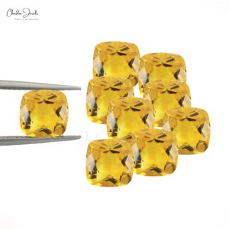 Natural Citrine Cushion Cut Loose Gemstone for Making Pendants, 1 Piece