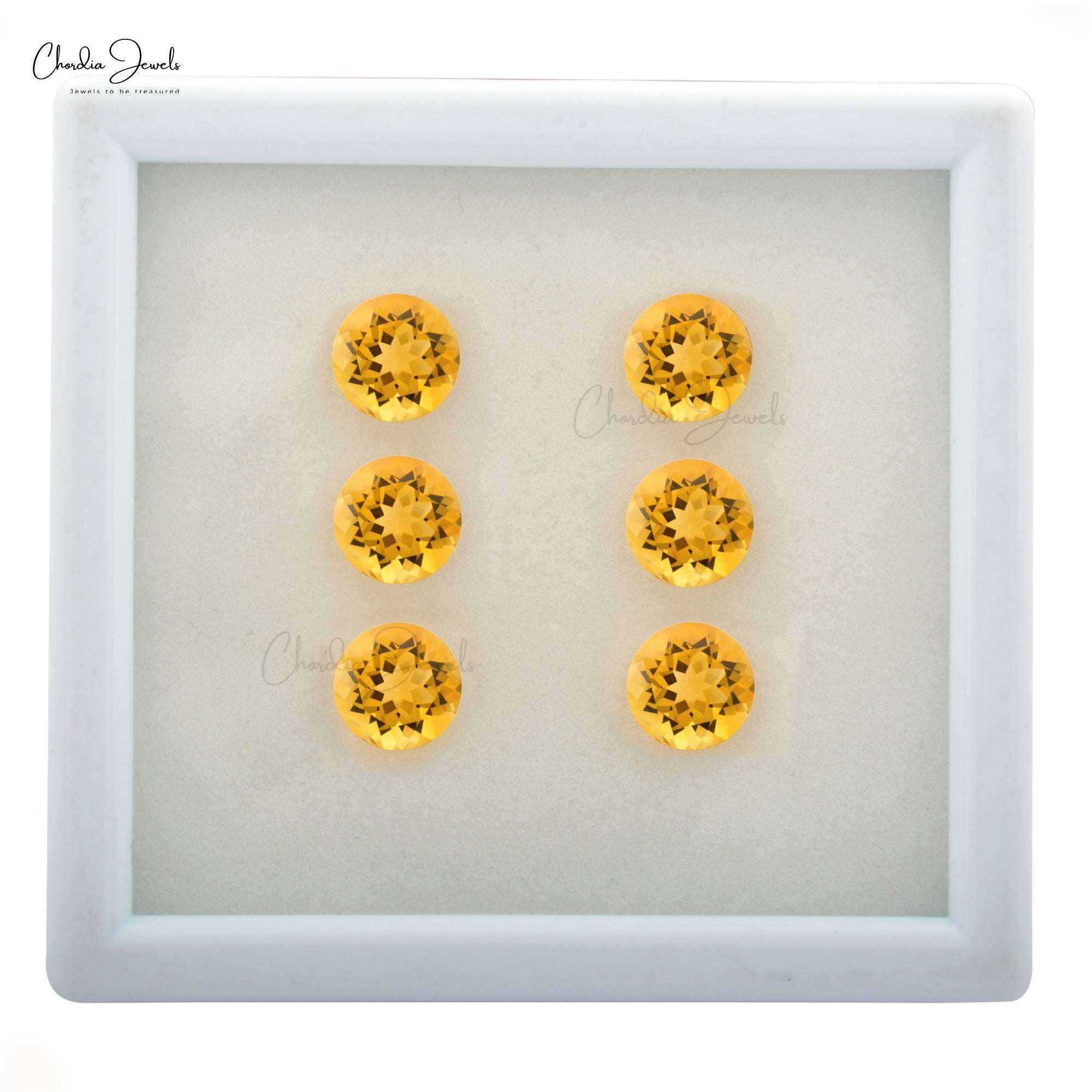 100% Natural AAA Quality 14MM Citrine Faceted Gemstone for Jewelry Making, 1 Piece