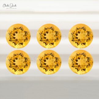 Top Grade Citrine Round Cut AAA Quality 15MM Semi Precious Gemstone, 1 Piece