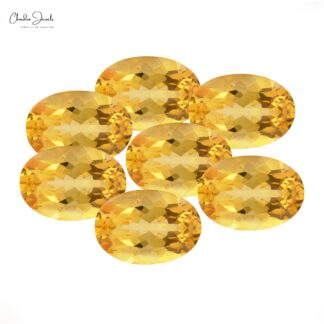 5×4 mm 100% Natural Citrine Oval Cut Loose Gemstone 1 Piece For Pendant