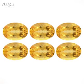 9x7mm Natural Citrine Single Piece Oval Cut Loose Gemstone