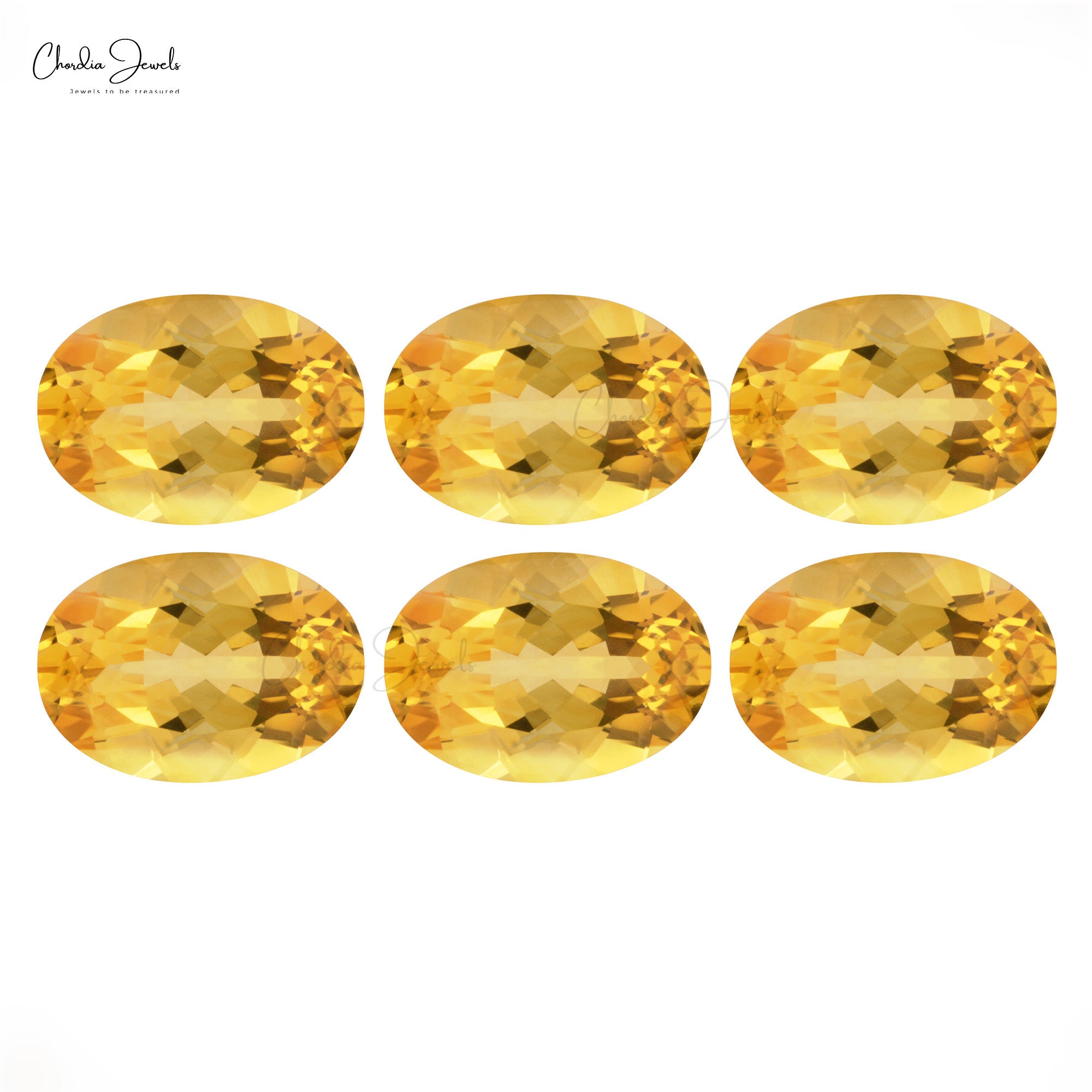 9x7mm Natural Citrine Single Piece Oval Cut Loose Gemstone
