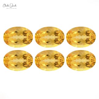 Natural Yellow Citrine Oval Cut 8x10mm for Jewelry Making, 1 Piece