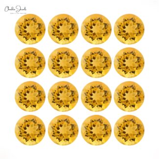 4mm Natural Round Cut Citrine Loose Gemstone At Discount Price, 1 Piece