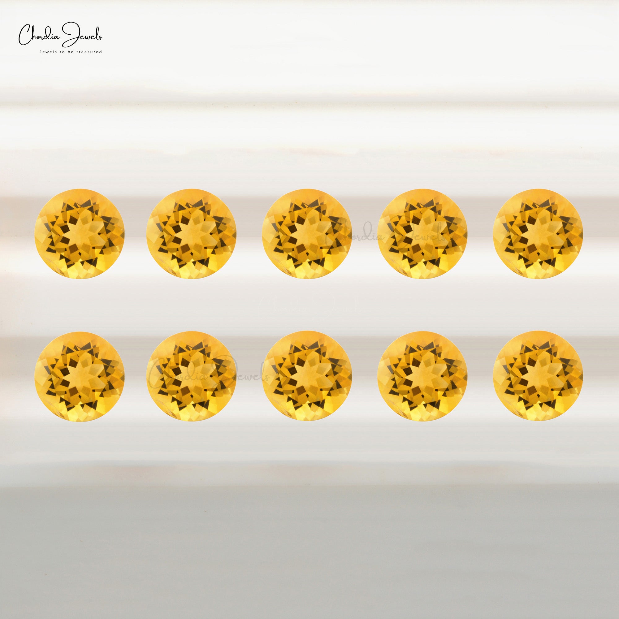 Top Grade 4.50mm Round Cut Natural Citrine Loose Gemstone For Ring