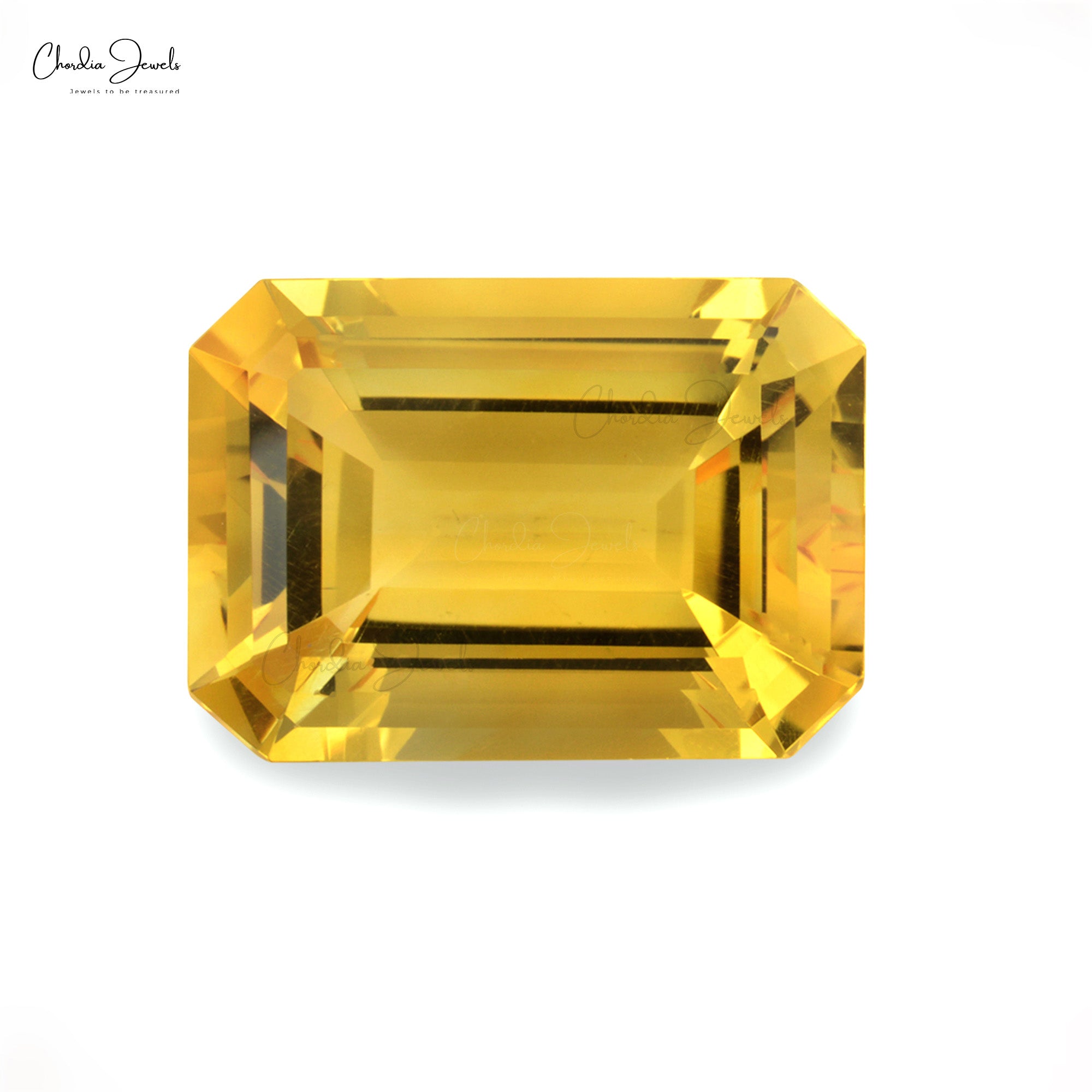 Genuine High Quality Citrine 11×9 MM Emerald Cut Faceted for Rings, 1 Piece
