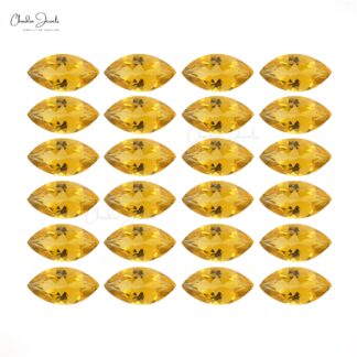 Brazilian Citrine Genuine Loose Gemstone 10X5MM for Jewelry Setting, 1 Piece