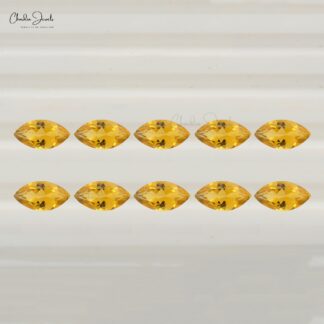 Genuine Citrine Marquise Faceted 20x10MM Loose Gemstone for Wholesale, 1 Piece