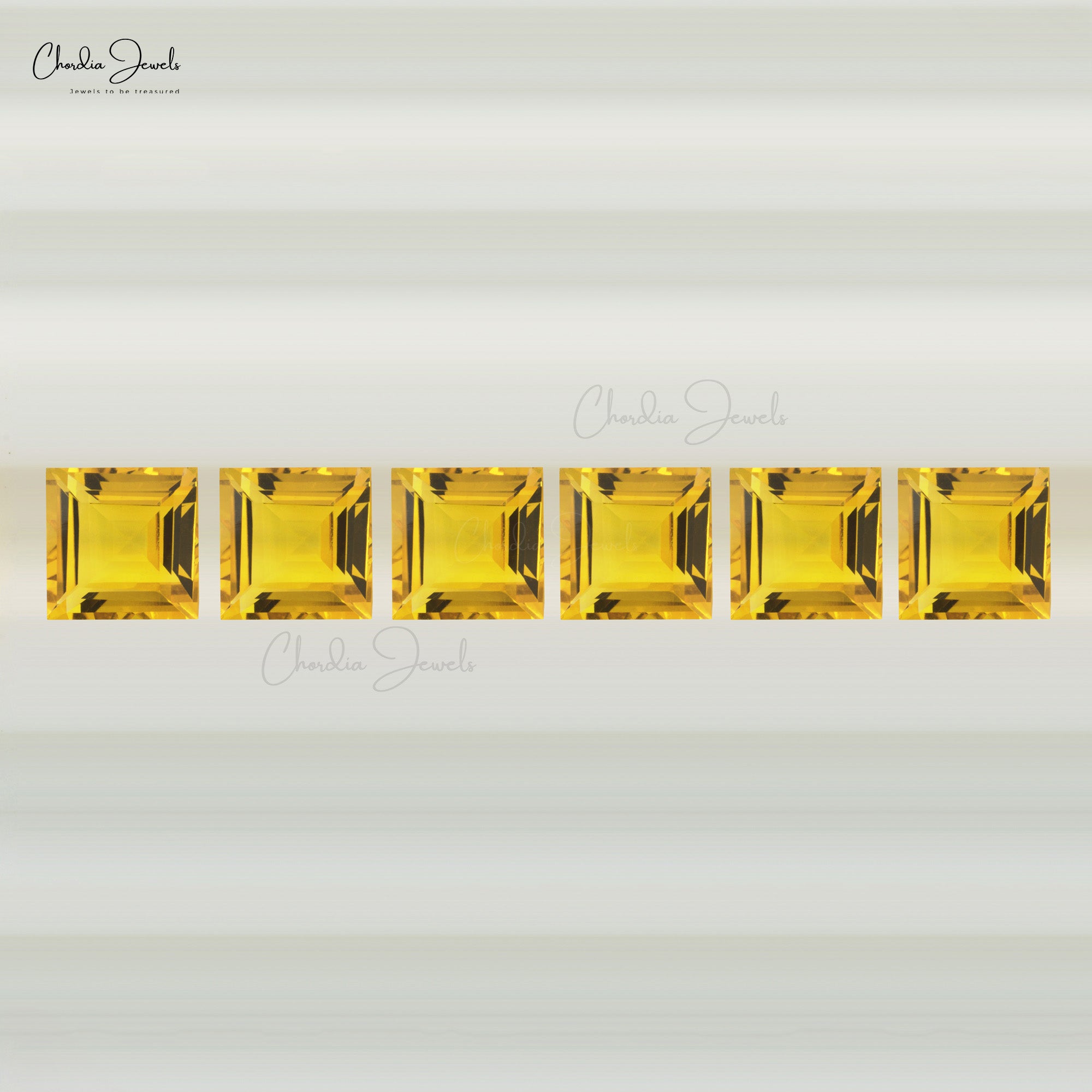 Natural Citrine Square Faceted 10MM Loose Semi Precious Gemstone for Jewelry, 1 Piece