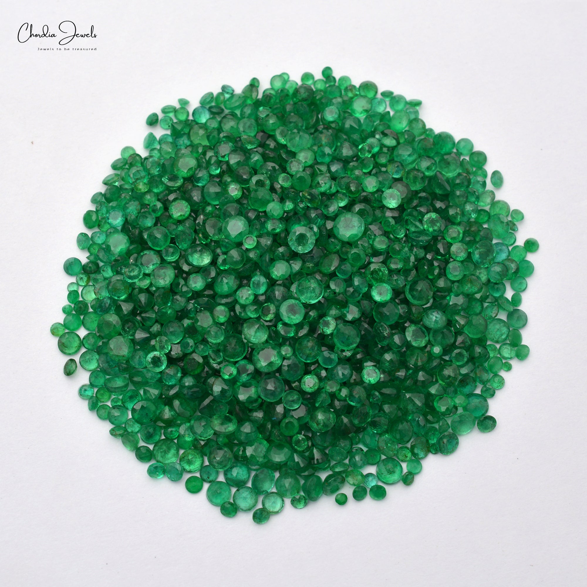 Super Top Quality Emerald Round Faceted Gemstone 5mm Wholesaler From India, 1 Piece