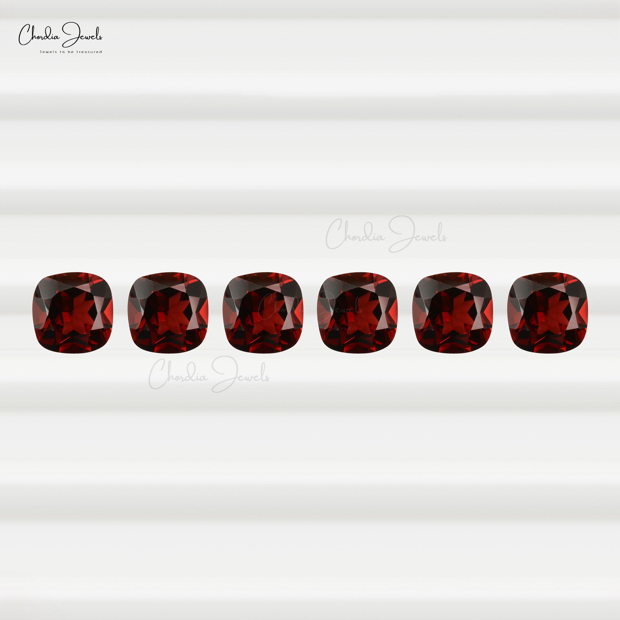 Super Fine Garnet 6MM Cushion Faceted Loose Gemstone at Discount Price, 1 Piece