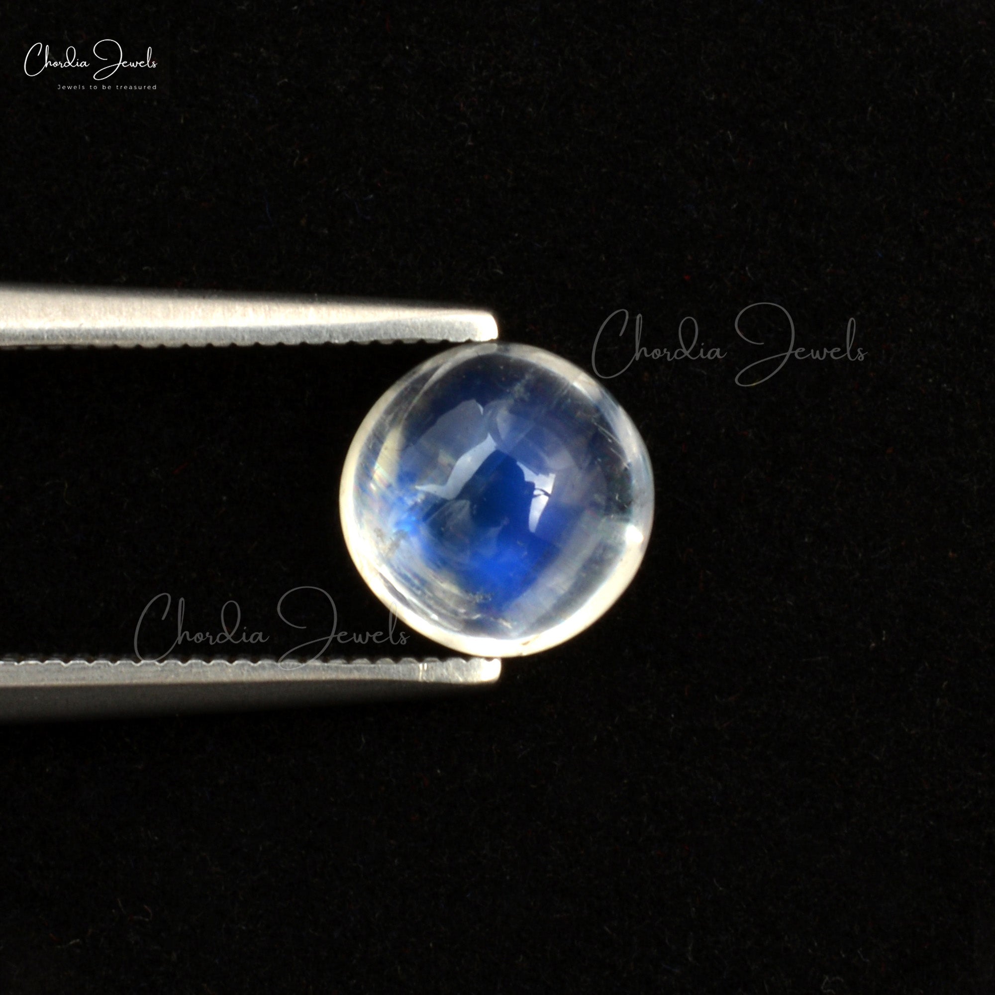 2 Carat Genuine Moonstone Round Cabochon Loose Gemstone, 1 Piece
