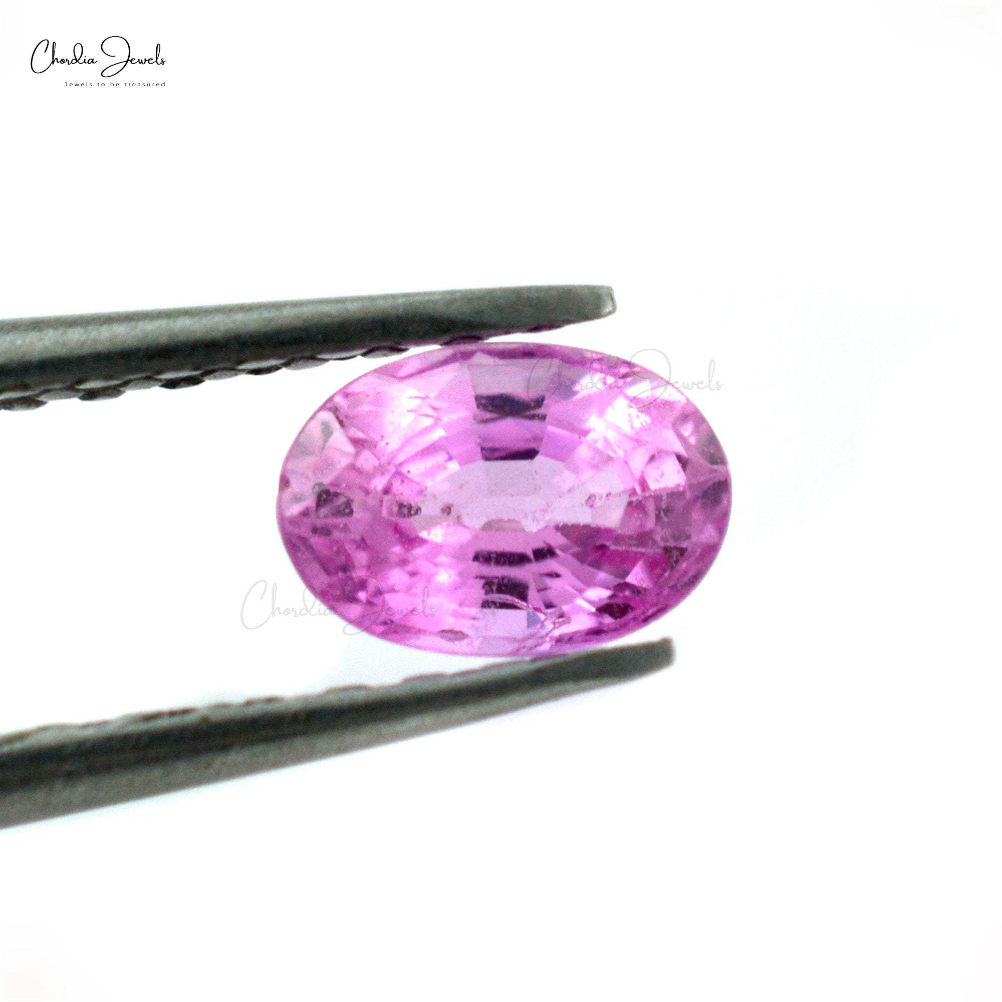 8x6mm Bright Pink High Grade Pink Sapphire Oval, 1 Piece