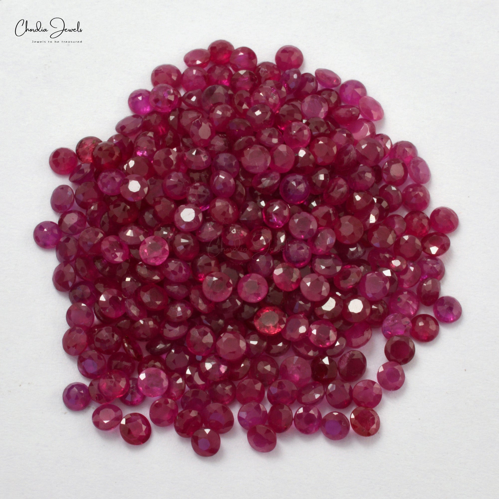 High Quality Genuine Ruby Faceted Round 2 MM – 2.50 MM, 1 Piece