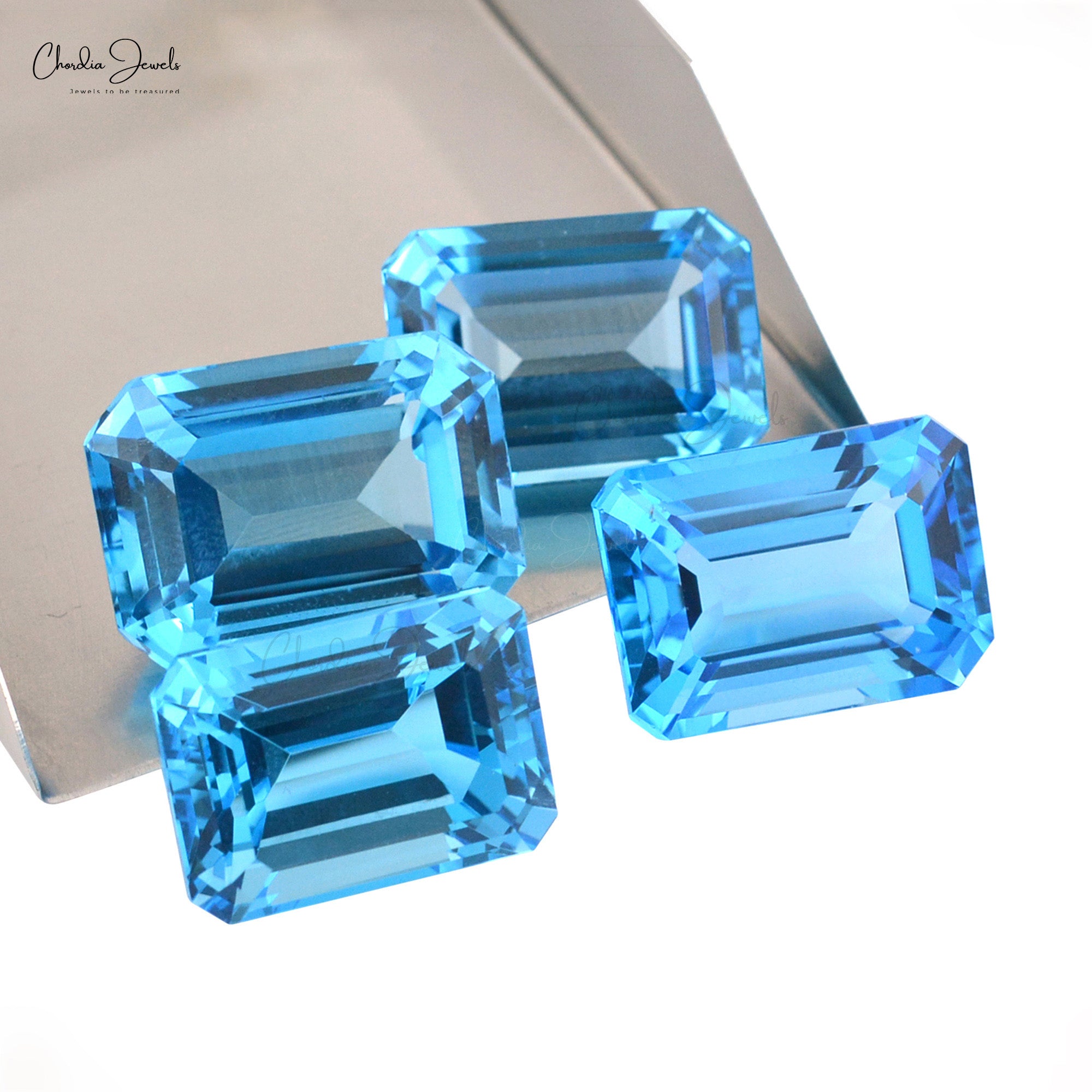 Top Quality Swiss Blue Topaz 16x12mm Emerald Cut Wholesale Price, 1 Piece