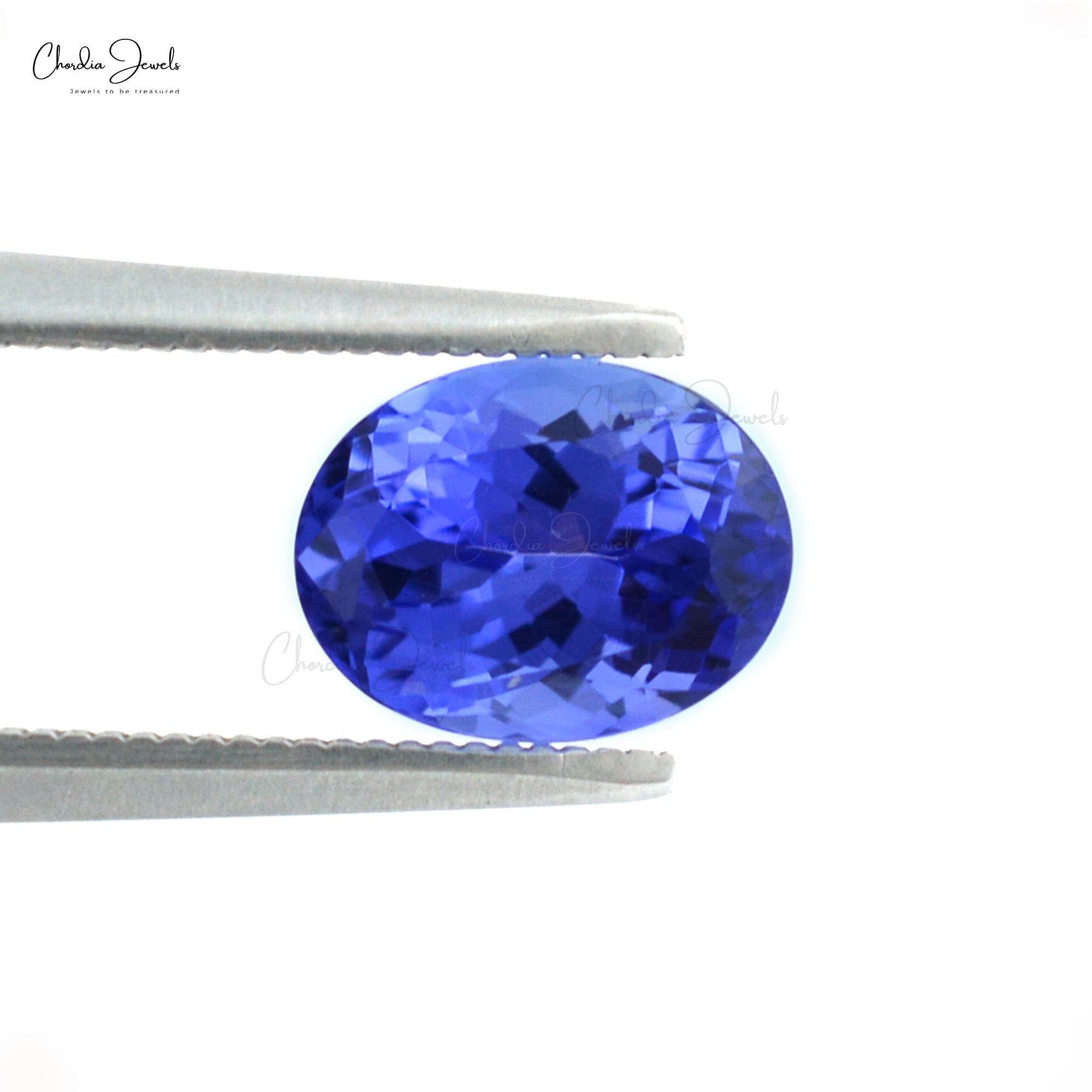 2 Carat Loose AAA Grade Tanzanite Oval Faceted Cut for Jewelry Setting, 1 Piece