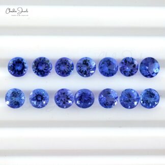 3.50 MM Top Grade AAA Tanzanite Round Cut Faceted Gemstone for Making Rings, 1 Piece