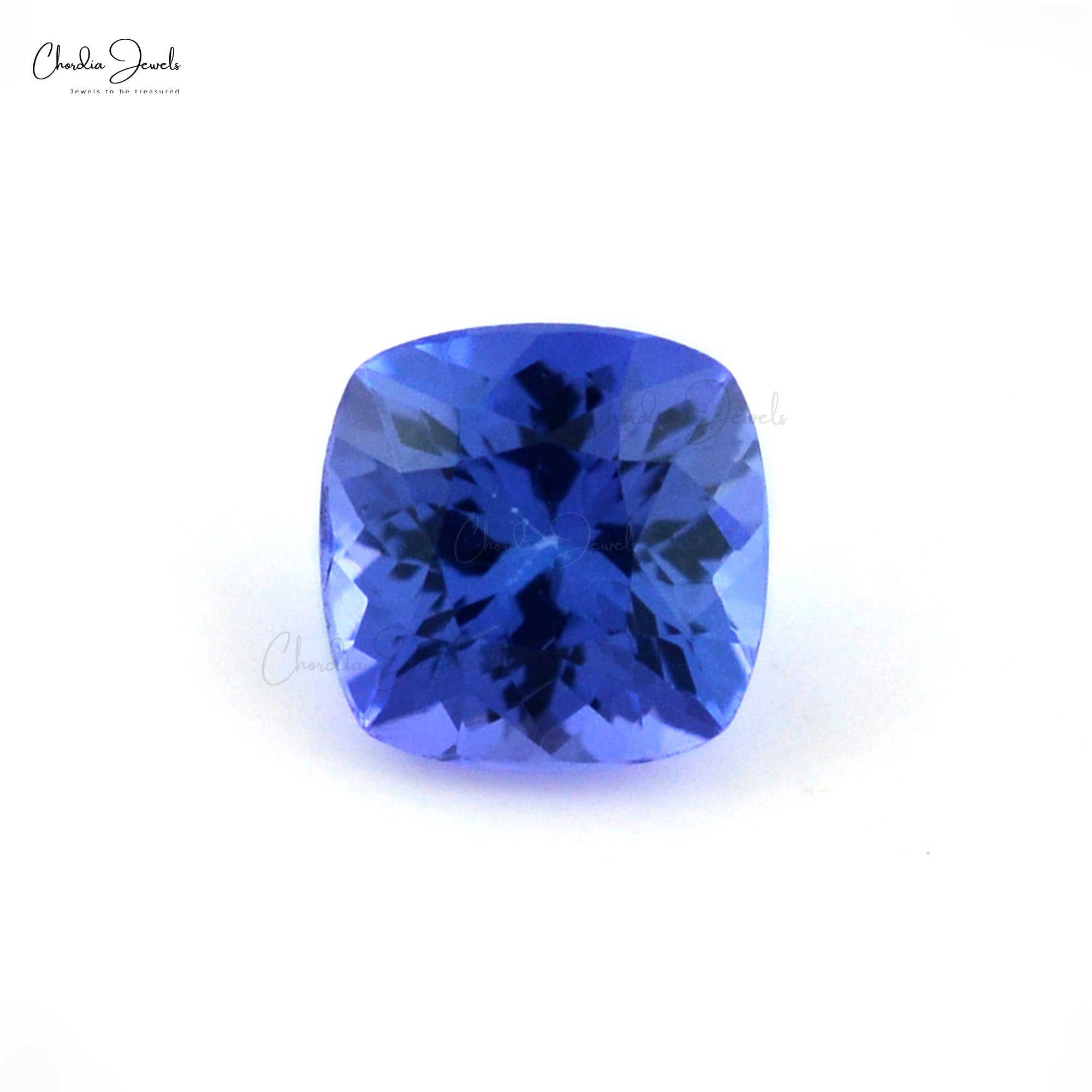 Authentic 3MM AAA Grade Tanzanite Cushion Cut Faceted Semi Precious Gemstone, 1 Piece