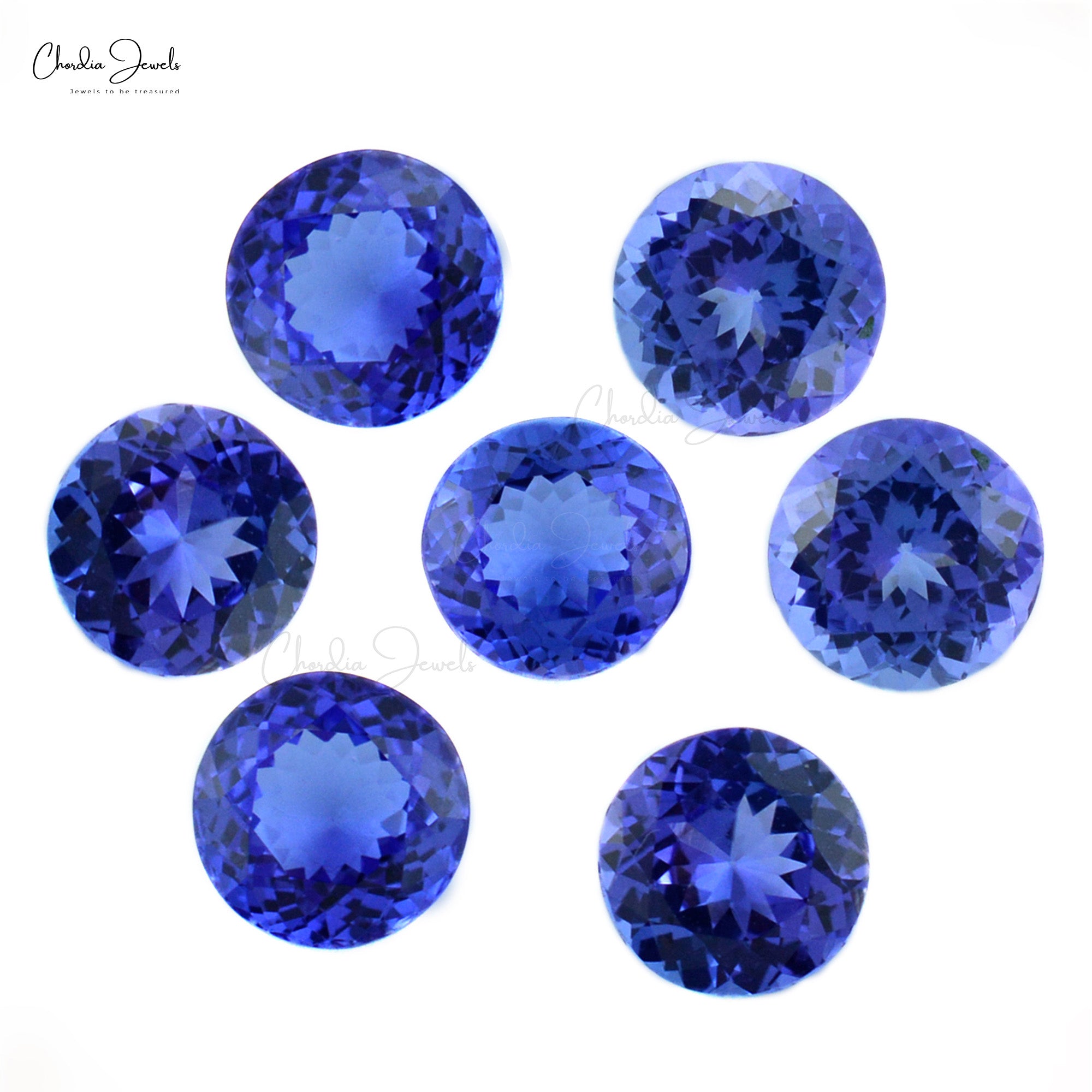 AAA Grade Tanzanite 6.50 MM Round Faceted Cut Loose Gemstone for Jewelry Setting, 1 Piece