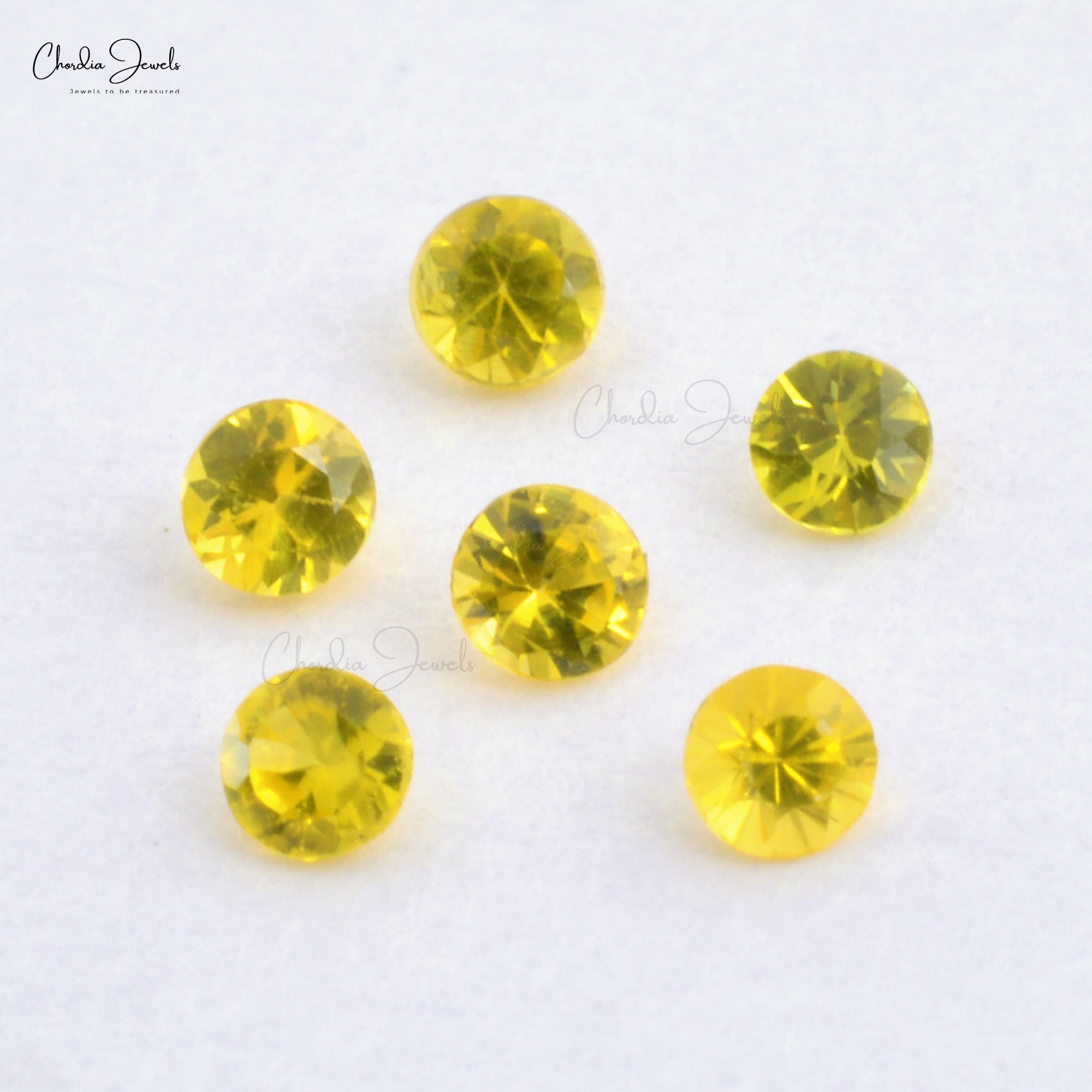 4mm , 4.50mm Top Quality Clean Yellow Sapphire Round Loose Gemstone, 1 Piece