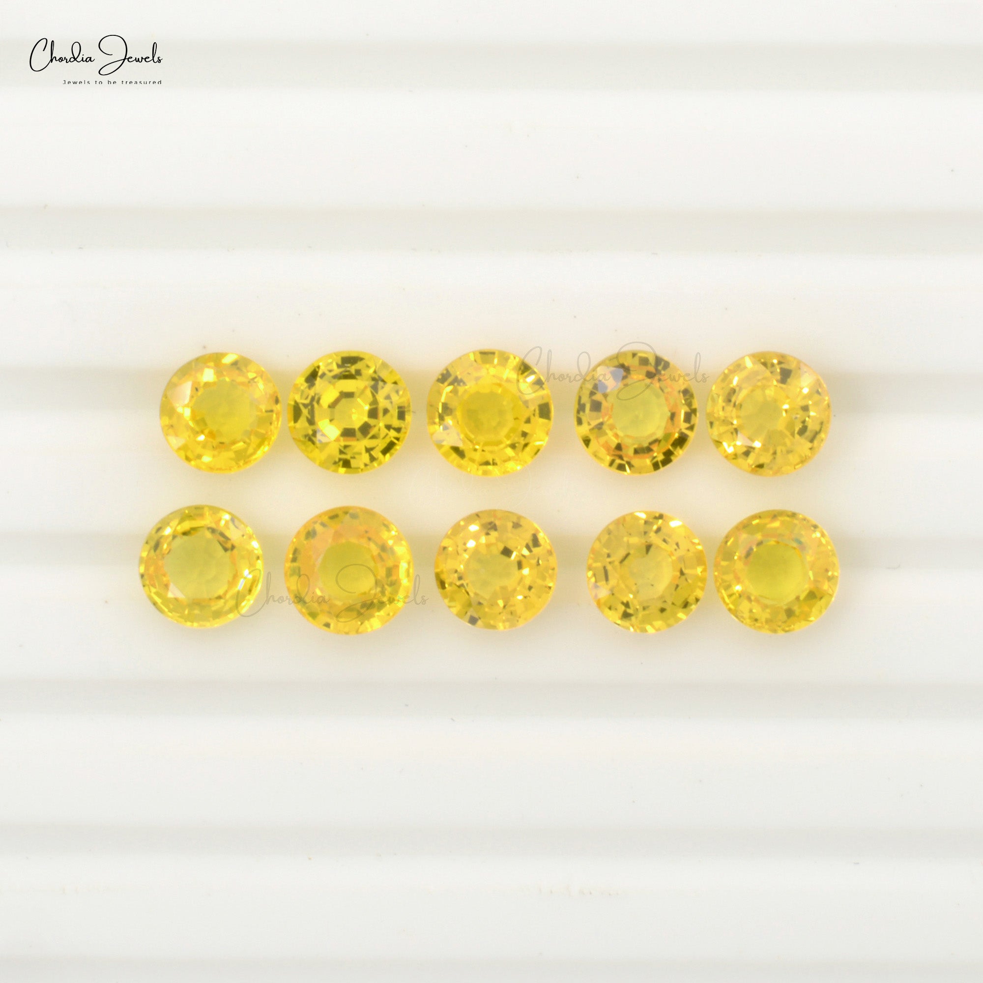 3mm / 3.50mm Round Brilliant Cut Natural Yellow Sapphire Precious Gemstone Jewelery, 1 Piece