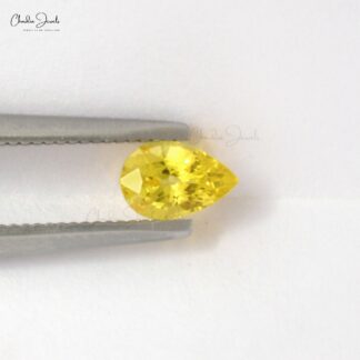 Top Quality Single Piece Loose Yellow Sapphire For Pendant 8x6mm, 1piece