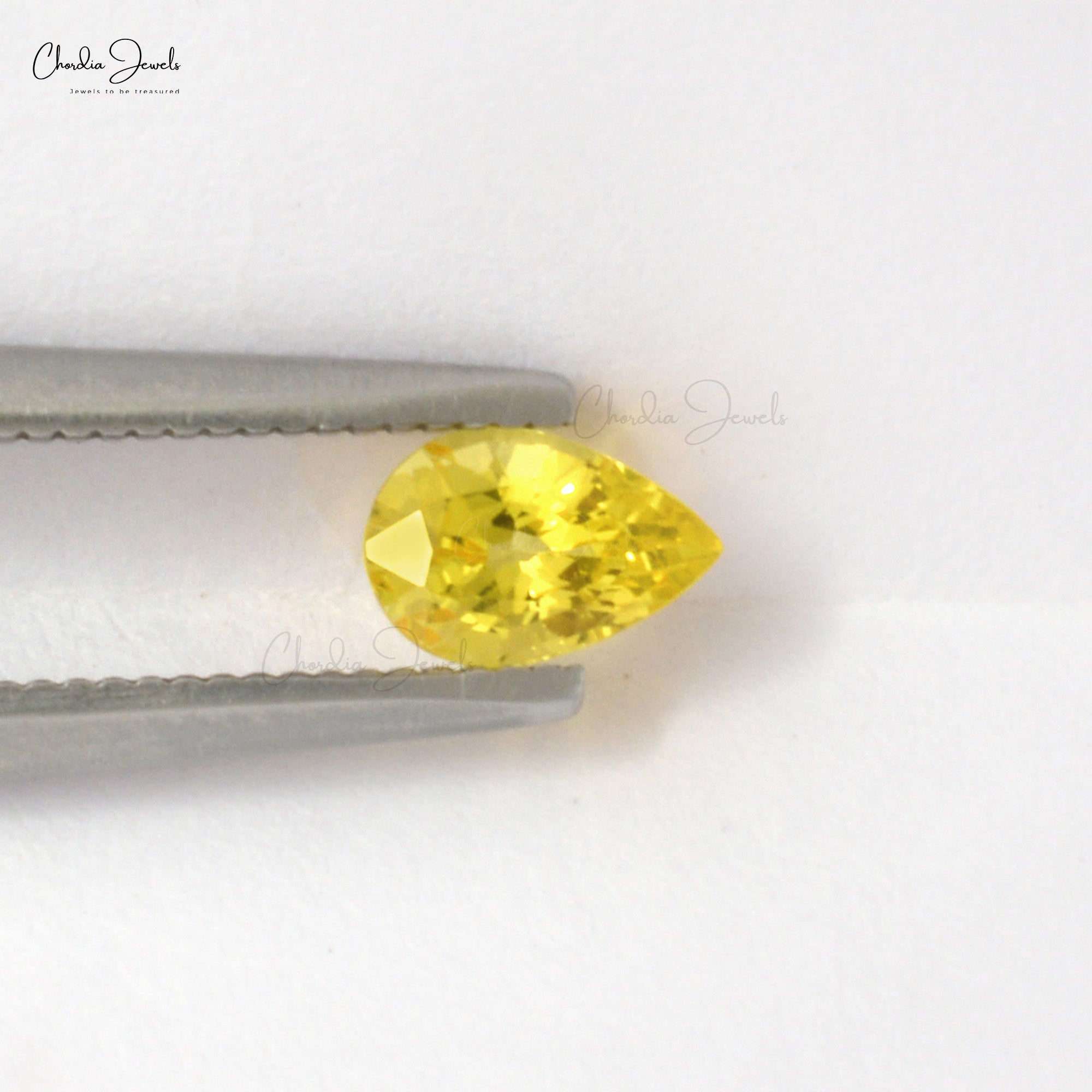 Top Quality Single Piece Loose Yellow Sapphire For Pendant 8x6mm, 1piece