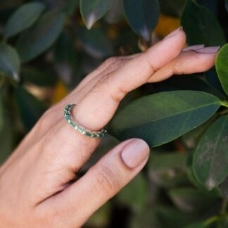 Baguette Emerald Eternity Band In 14k Yellow Gold IGI Certified Gemstone Bridal Ring