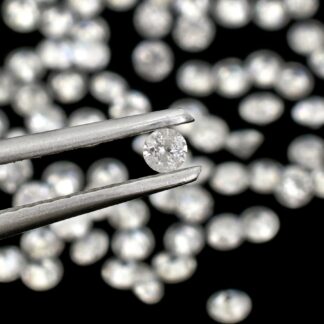 Melee White Diamond I1-I2 / G-H 2.4MM Faceted Round Cut Natural April Birthstone, 1 Piece