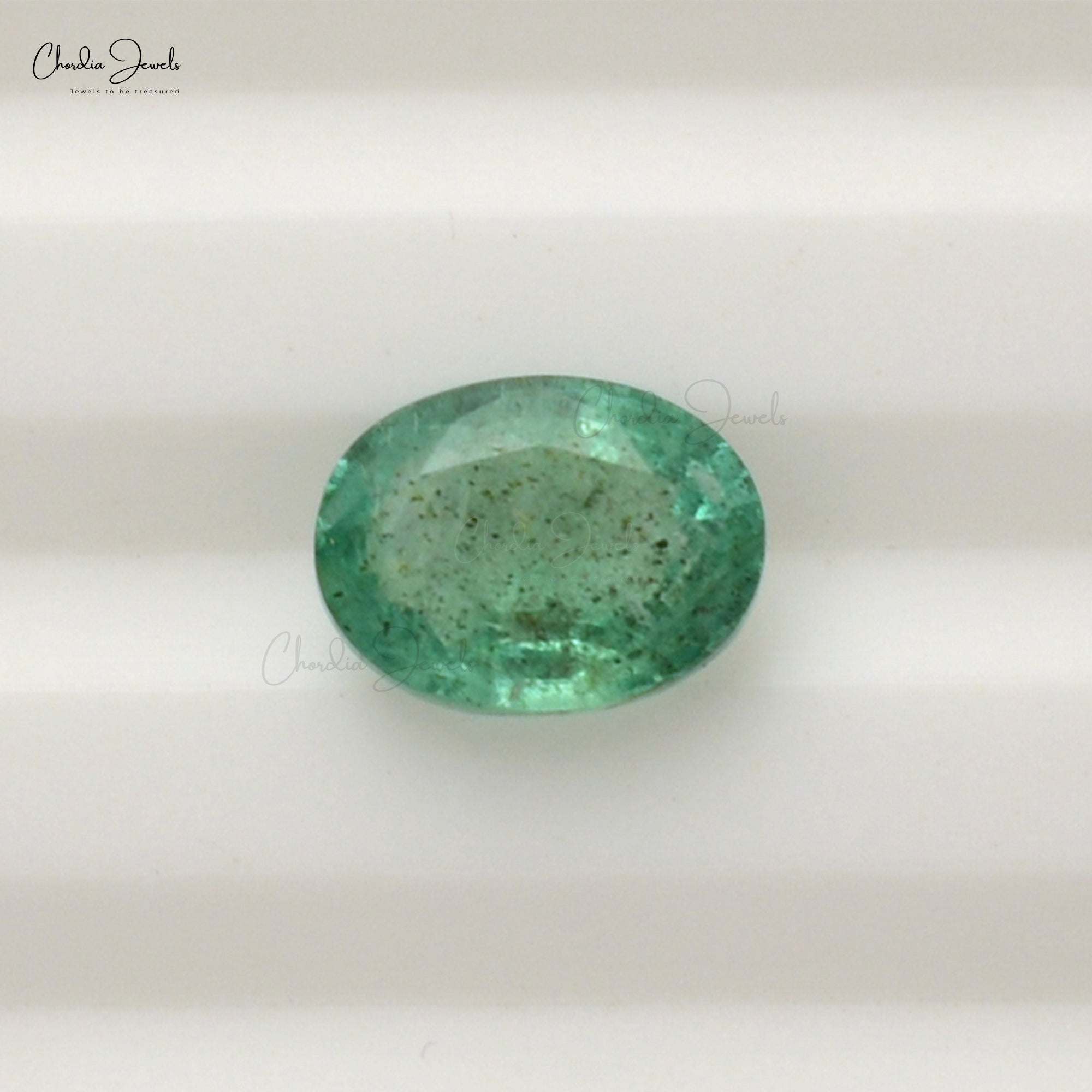 Genuine Zambian Emerald 6.10X4.10MM Oval Cut Gemstone for Making Necklace, 1 Piece