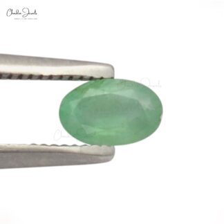 Precious Zambian Emerald 6X4MM Oval Cut Loose Gemstone for Making Rings, 1Piece