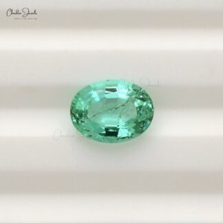 8X6MM Zambian Emerald Oval Faceted Gemstone for Making Necklace, 1 Piece