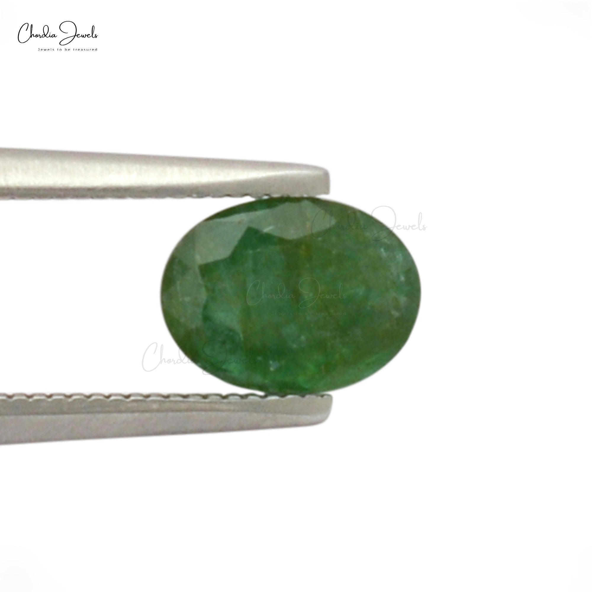 Emerald 8X6X4.10MM Oval Faceted Natural Gemstone for Jewelry Making, 1 Piece