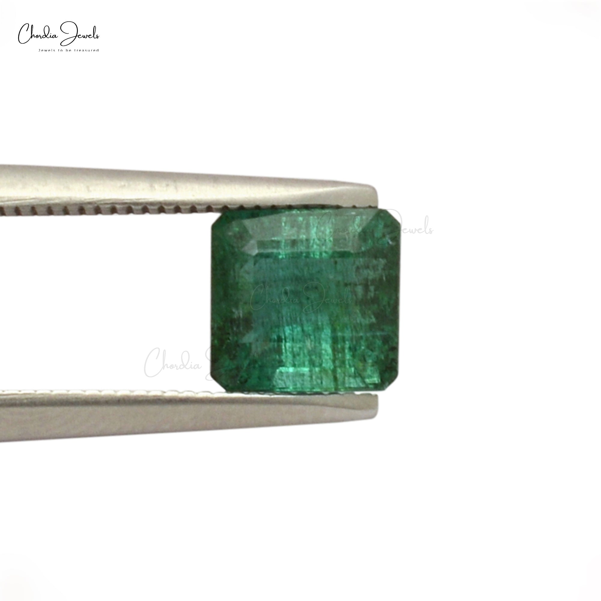 2.20 Carat Genuine Zambian Emerald Octagon Faceted Precious Loose Gemstone, 1 Piece