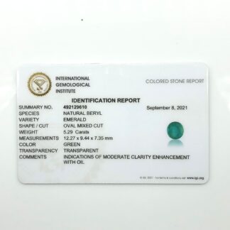 5.30 Carat Genuine Zambian Oval Faceted Cut Emerald Gemstone Wholesaler from India, 1 Piece