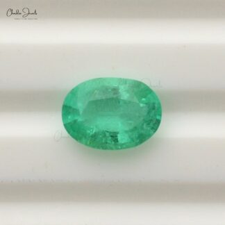 Natural 7.5X5.5MM Emerald Faceted Gemstones for Jewelry Making, 1 Piece