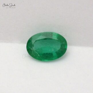 7X5MM Zambian Emerald Oval Faceted Cut Precious Gemstone at Sale, 1 Piece