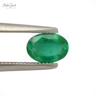 7X5MM Zambian Emerald Oval Faceted Cut Precious Gemstone at Sale, 1 Piece