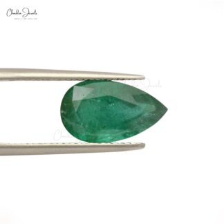 Pear Cut 14.10X8.20MM Zambian Emerald Loose Gemstone for Making Bracelets, 1 Piece