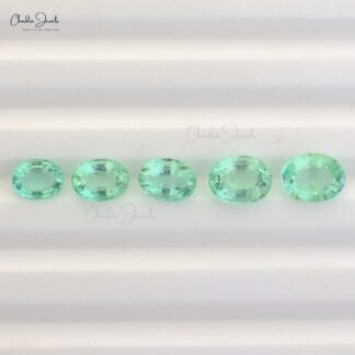 Colombian Oval Cut 6X5-7X5MM Emerald Precious Gemstone Wholesaler from India, 5 Piece
